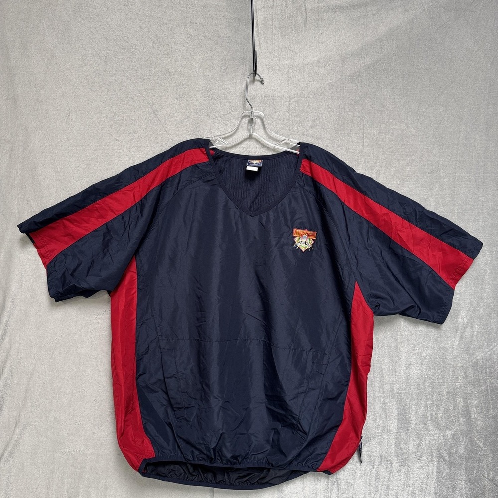 Cooperstown Dreams Park Jacket Mens XL Blue Red Baseball‎ Pullover Windbreaker